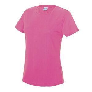 Just Cool Womens/Ladies Sports Plain T-Shirt / Electric Pink